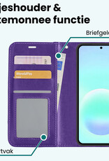 Forterra Forterra Samsung Galaxy A57 Hoesje Bookcase Met Screenprotector - Paars
