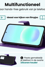 Forterra Forterra Samsung Galaxy A57 Hoesje Bookcase Met Screenprotector - Paars