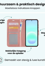 Forterra Forterra Samsung Galaxy A57 Hoesje Bookcase Met Screenprotector - Rose Goud