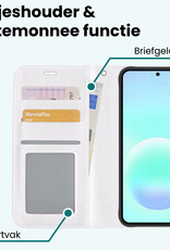 Forterra Forterra Samsung Galaxy A57 Hoesje Bookcase Met Screenprotector - Wit
