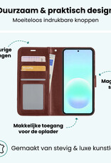 Forterra Forterra Samsung Galaxy A57 Hoesje Bookcase Met 2x Screenprotector - Bruin