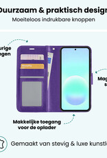 Forterra Forterra Samsung Galaxy A57 Hoesje Bookcase Met 2x Screenprotector - Paars