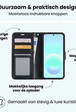 Forterra Forterra Samsung Galaxy A57 Hoesje Bookcase Met 2x Screenprotector - Zwart