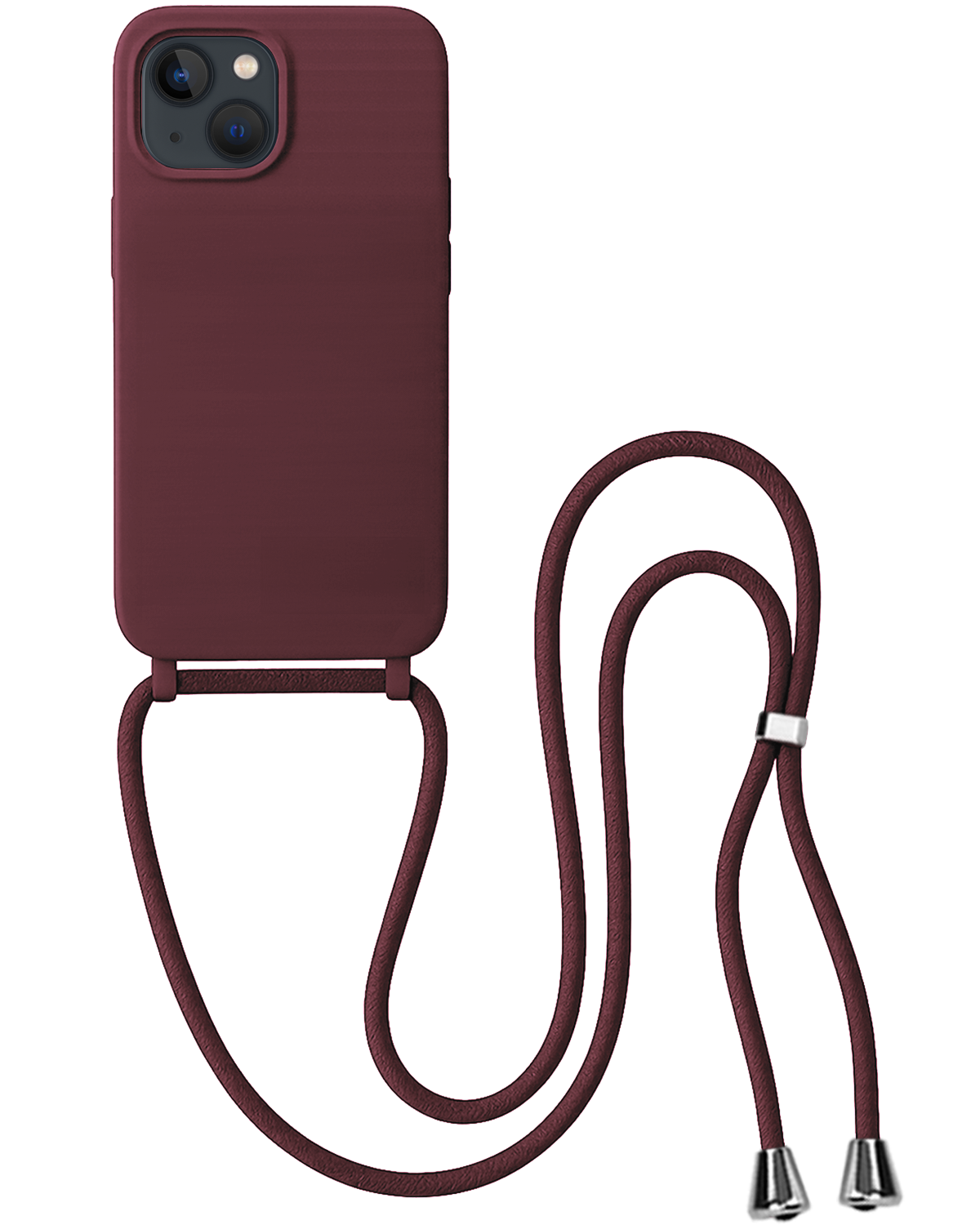 BASEY. BASEY. iPhone 13 Mini Hoesje Met Koord - Aubergine