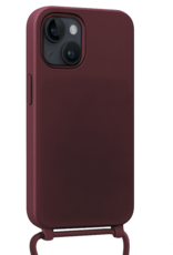 BASEY. BASEY. iPhone 13 Mini Hoesje Met Koord Met Screenprotector - Aubergine