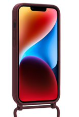 BASEY. BASEY. iPhone 13 Mini Hoesje Met Koord Met 2x Screenprotector - Aubergine