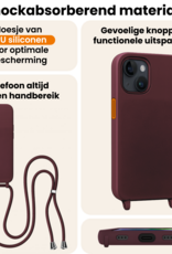 Nomfy Nomfy iPhone 13 Mini Hoesje Met Koord - Aubergine