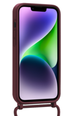 Nomfy Nomfy iPhone 13 Mini Hoesje Met Koord - Aubergine