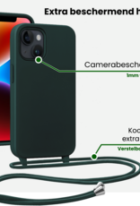 BASEY. BASEY. iPhone 13 Mini Hoesje Met Koord - Donkergroen - 2 PACK