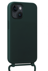 Nomfy Nomfy iPhone 13 Mini Hoesje Met Koord Met 2x Screenprotector - Donkergroen