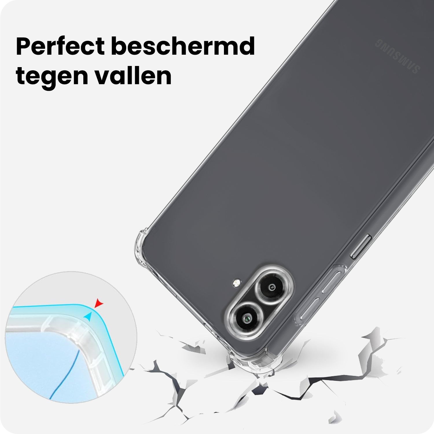 BASEY. BASEY. Samsung Galaxy A07 4G Hoesje Shockproof Met Screenprotector