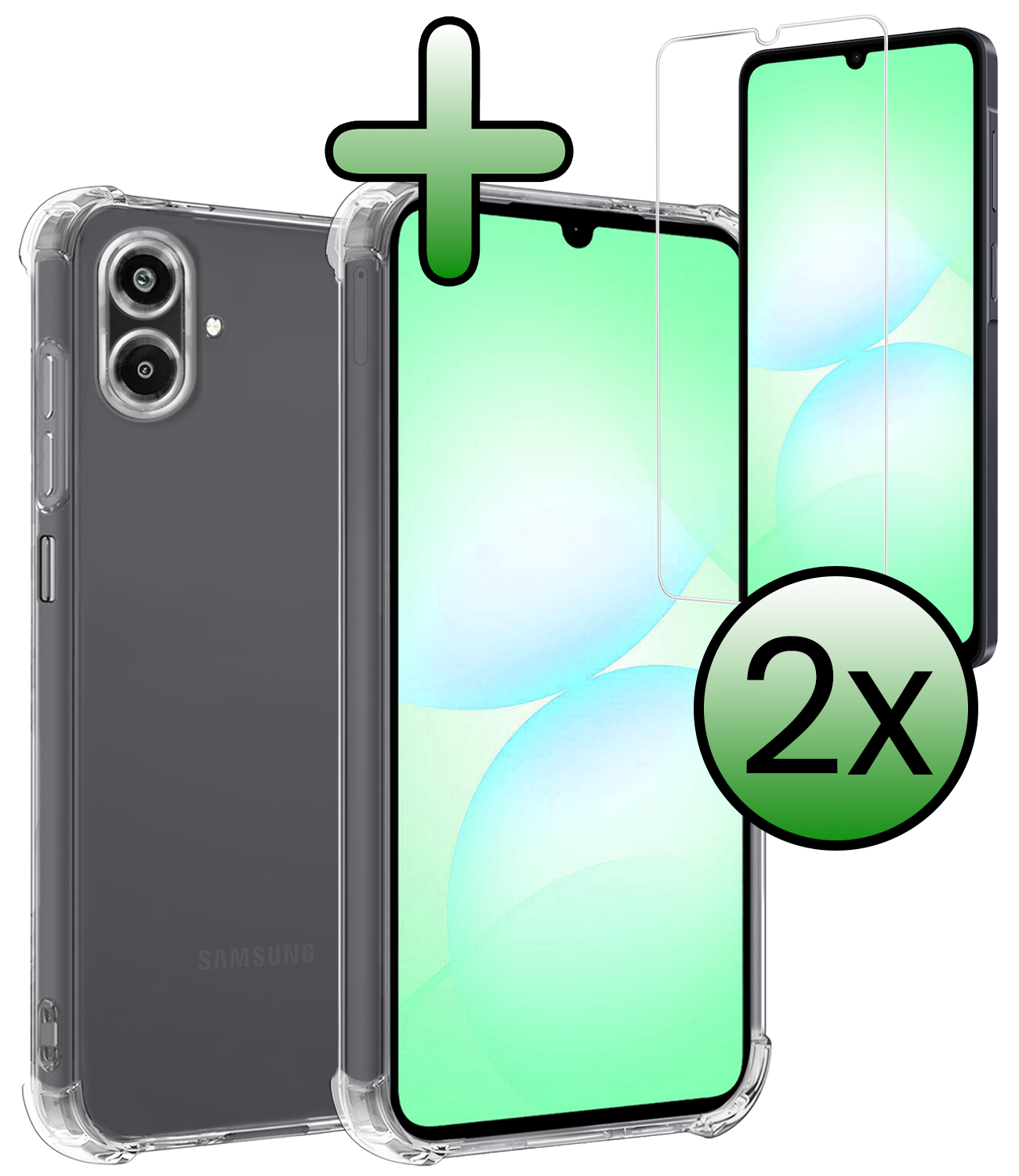 BASEY. BASEY. Samsung Galaxy A07 4G Hoesje Shockproof Met 2x Screenprotector