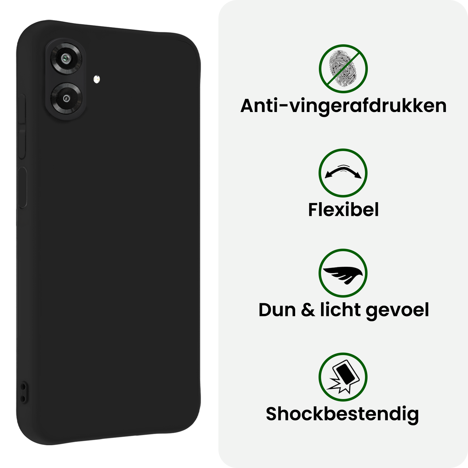 BASEY. BASEY. Samsung Galaxy A07 4G Hoesje Siliconen - Zwart