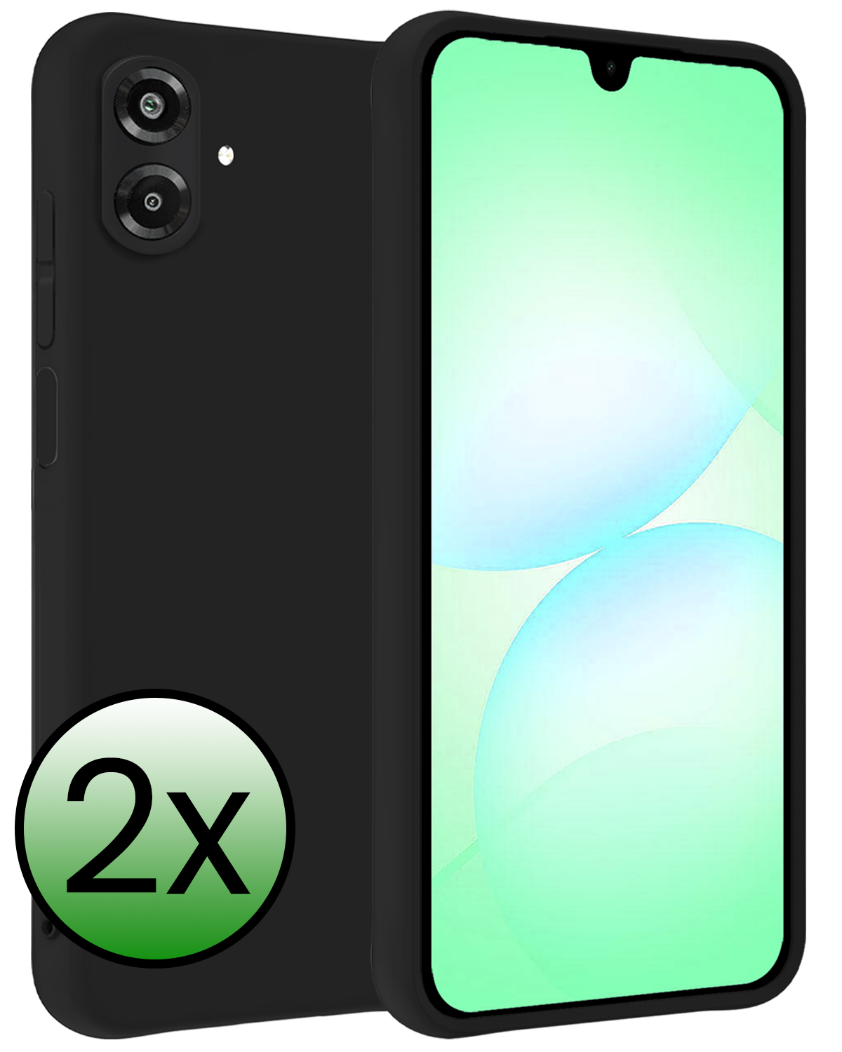 BASEY. BASEY. Samsung Galaxy A07 4G Hoesje Siliconen - Zwart - 2 PACK