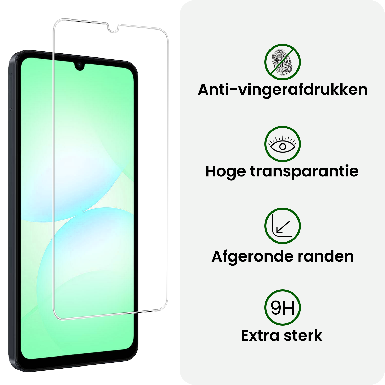 BASEY. BASEY. Samsung Galaxy A07 4G Hoesje Siliconen Met Screenprotector - Zwart