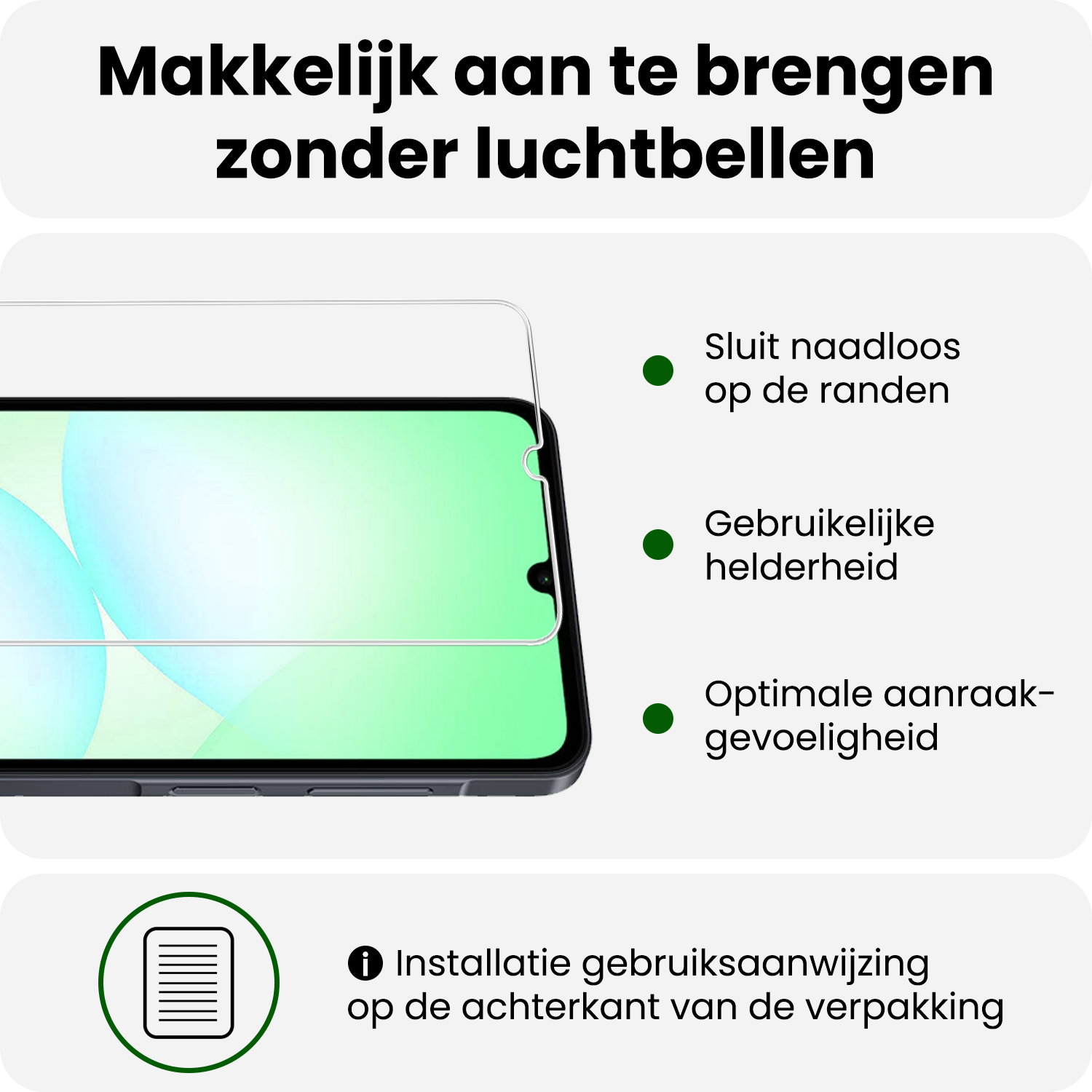 BASEY. BASEY. Samsung Galaxy A07 4G Hoesje Siliconen Met Screenprotector - Zwart