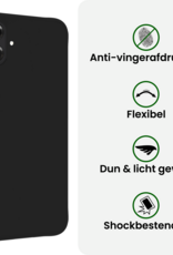 BASEY. BASEY. Samsung Galaxy A07 4G Hoesje Siliconen Met Screenprotector - Zwart