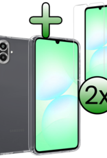 BASEY. BASEY. Samsung Galaxy A07 4G Hoesje Siliconen Met 2x Screenprotector - Transparant