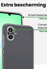 BASEY. BASEY. Samsung Galaxy A07 4G Hoesje Siliconen Met 2x Screenprotector - Transparant