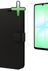 BASEY. BASEY. Samsung Galaxy A07 4G Hoesje Bookcase Met Screenprotector - Zwart