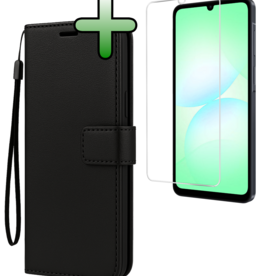 BASEY. BASEY. Samsung Galaxy A07 4G Hoesje Bookcase Met Screenprotector - Zwart