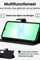 BASEY. BASEY. Samsung Galaxy A07 4G Hoesje Bookcase Met 2x Screenprotector - Zwart
