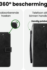 BASEY. BASEY. Samsung Galaxy A07 4G Hoesje Bookcase Met 2x Screenprotector - Zwart