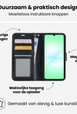 BASEY. BASEY. Samsung Galaxy A07 4G Hoesje Bookcase Met 2x Screenprotector - Zwart