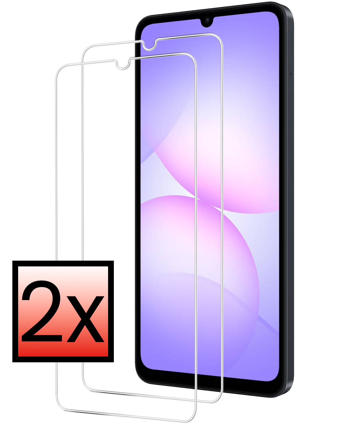 NoXx NoXx Samsung Galaxy A07 4G Screenprotector Glas - 2 PACK
