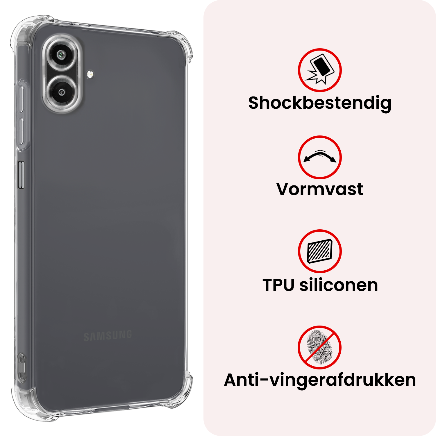 NoXx NoXx Samsung Galaxy A07 4G Hoesje Shockproof - Transparant
