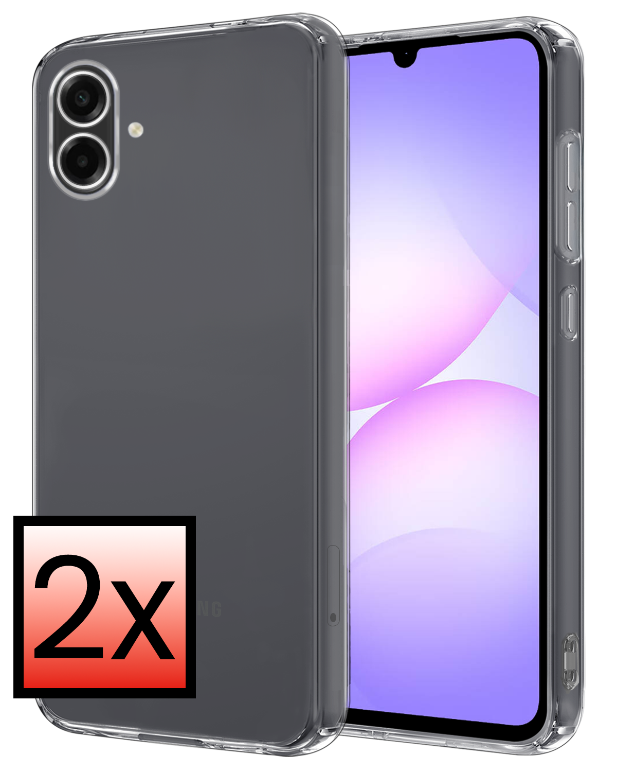 NoXx NoXx Samsung Galaxy A07 4G Hoesje Siliconen - Transparant - 2 PACK