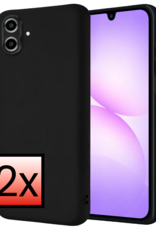 NoXx NoXx Samsung Galaxy A07 4G Hoesje Siliconen - Zwart - 2 PACK