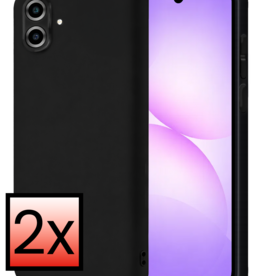 NoXx NoXx Samsung Galaxy A07 4G Hoesje Siliconen - Zwart - 2 PACK