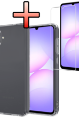 NoXx NoXx Samsung Galaxy A07 4G Hoesje Siliconen Met Screenprotector - Transparant