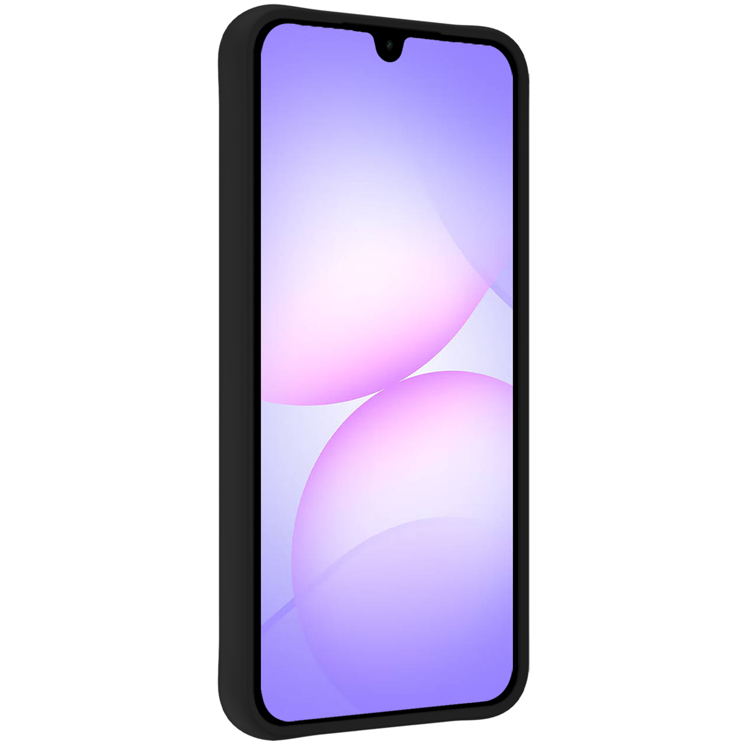 NoXx NoXx Samsung Galaxy A07 4G Hoesje Siliconen Met Screenprotector - Zwart