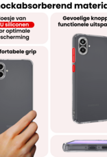 NoXx NoXx Samsung Galaxy A07 4G Hoesje Siliconen Met 2x Screenprotector - Transparant