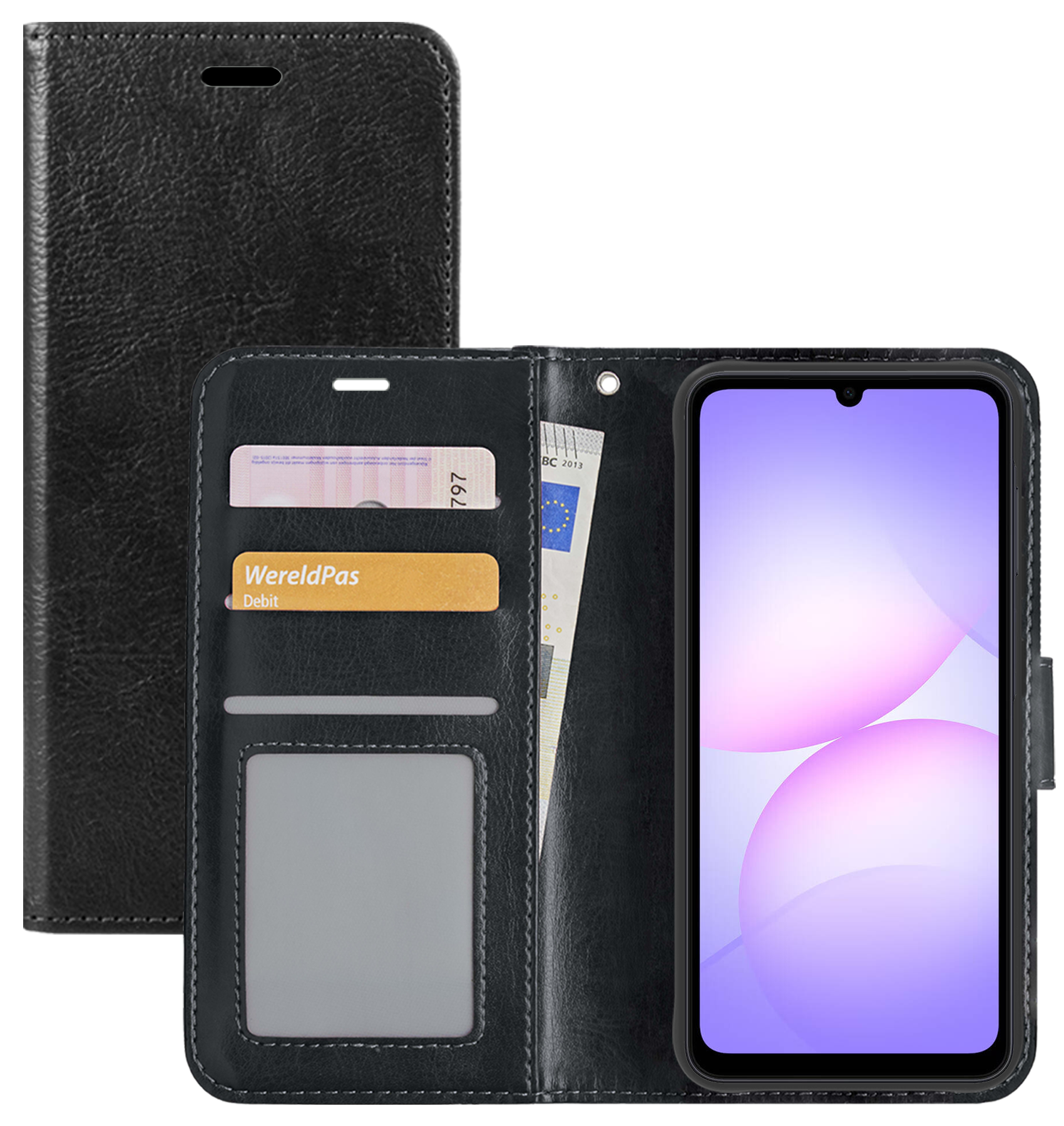 NoXx NoXx Samsung Galaxy A07 4G Hoesje Bookcase - Zwart