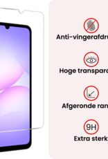NoXx NoXx Samsung Galaxy A07 4G Hoesje Bookcase Met 2x Screenprotector - Zwart