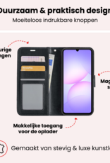 NoXx NoXx Samsung Galaxy A07 4G Hoesje Bookcase Met 2x Screenprotector - Zwart