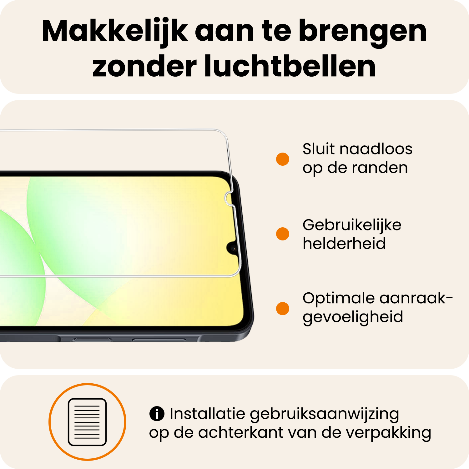 Nomfy Nomfy Samsung Galaxy A07 4G Screenprotector Glas