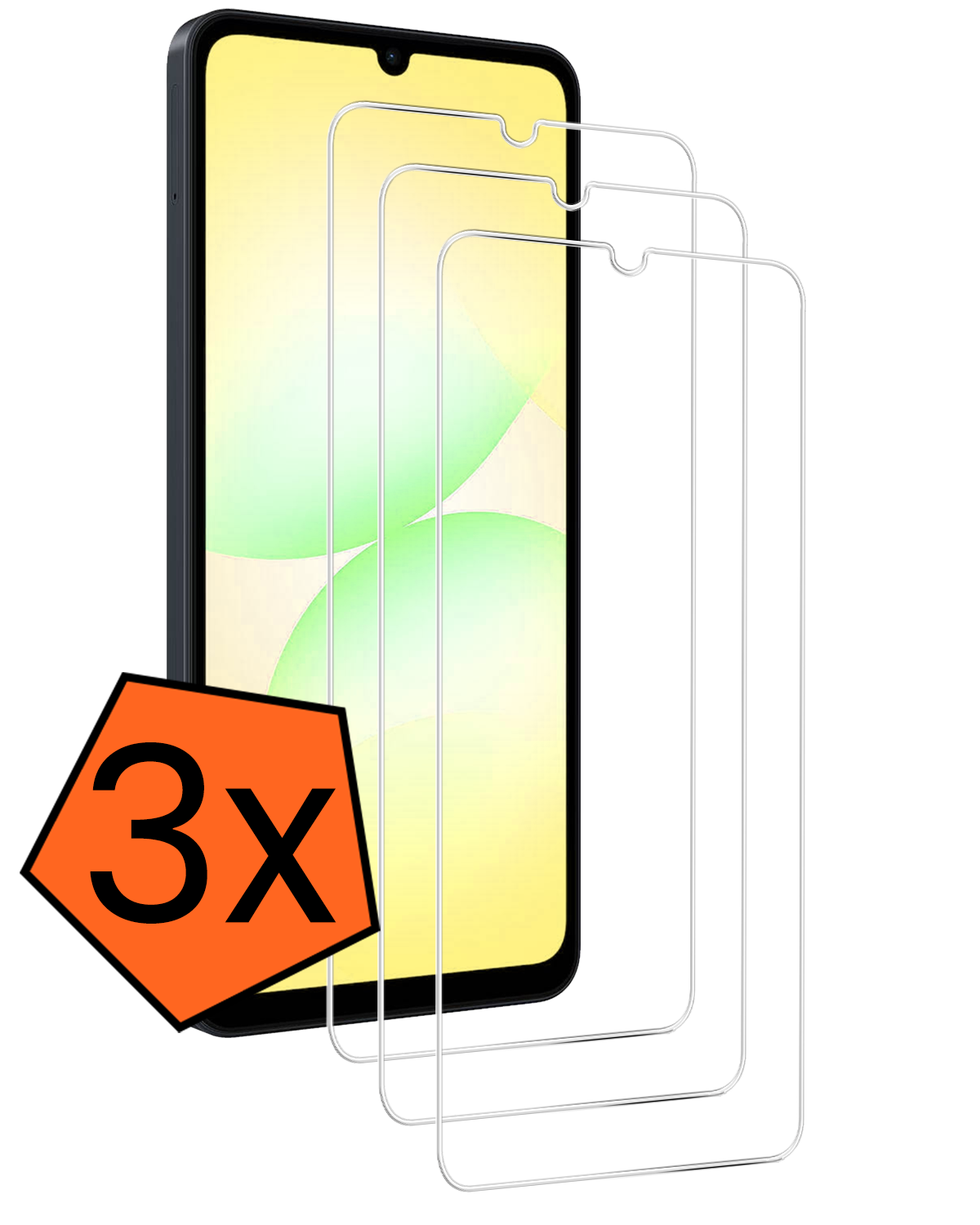 Nomfy Nomfy Samsung Galaxy A07 4G Screenprotector Glas - 3 PACK