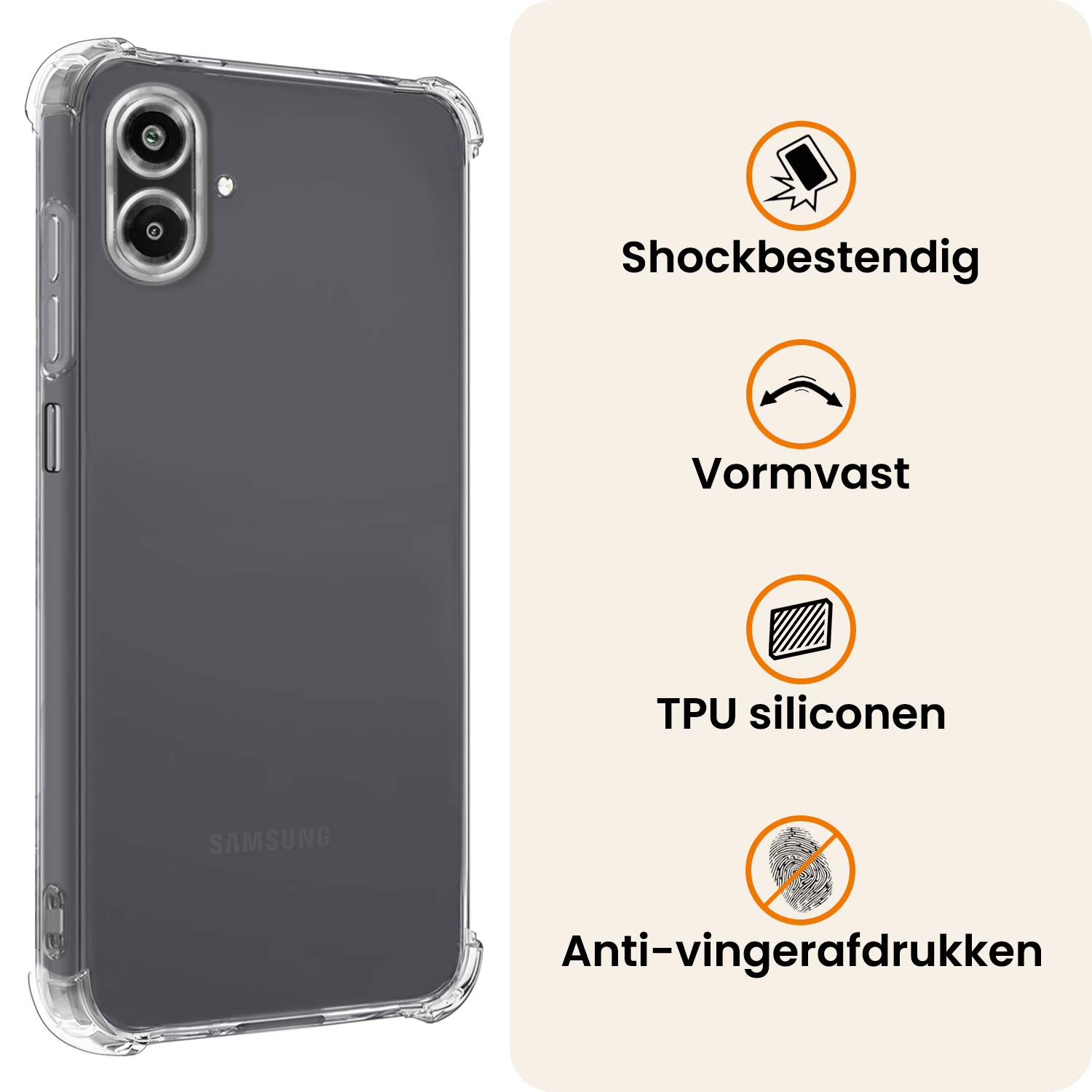 Nomfy Nomfy Samsung Galaxy A07 4G Hoesje Shockproof - Transparant