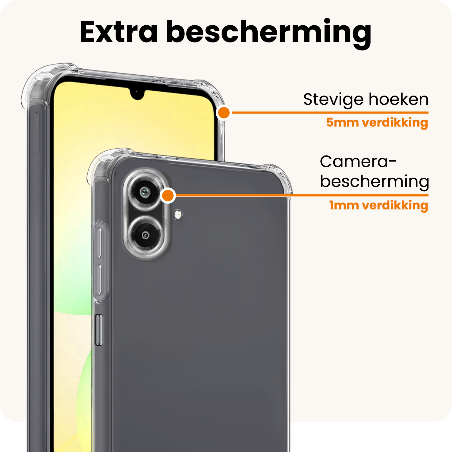 Nomfy Nomfy Samsung Galaxy A07 4G Hoesje Shockproof - Transparant