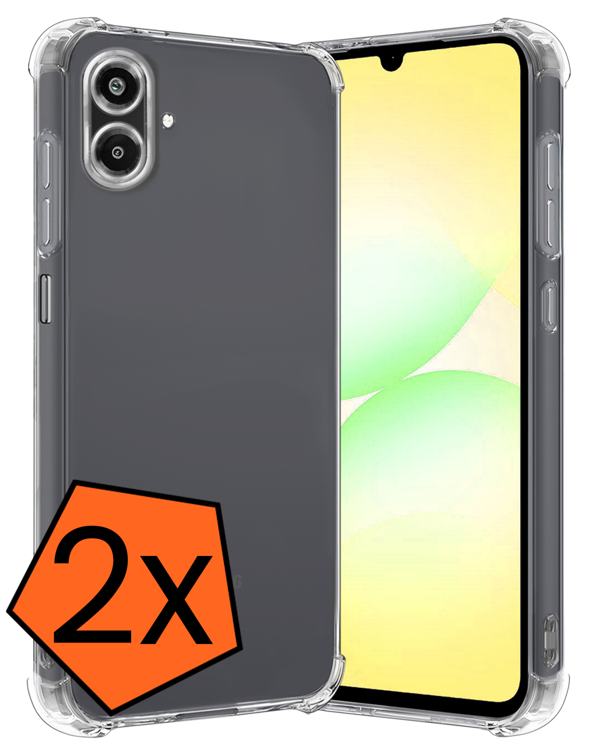 Nomfy Nomfy Samsung Galaxy A07 4G Hoesje Shockproof - Transparant - 2 PACK