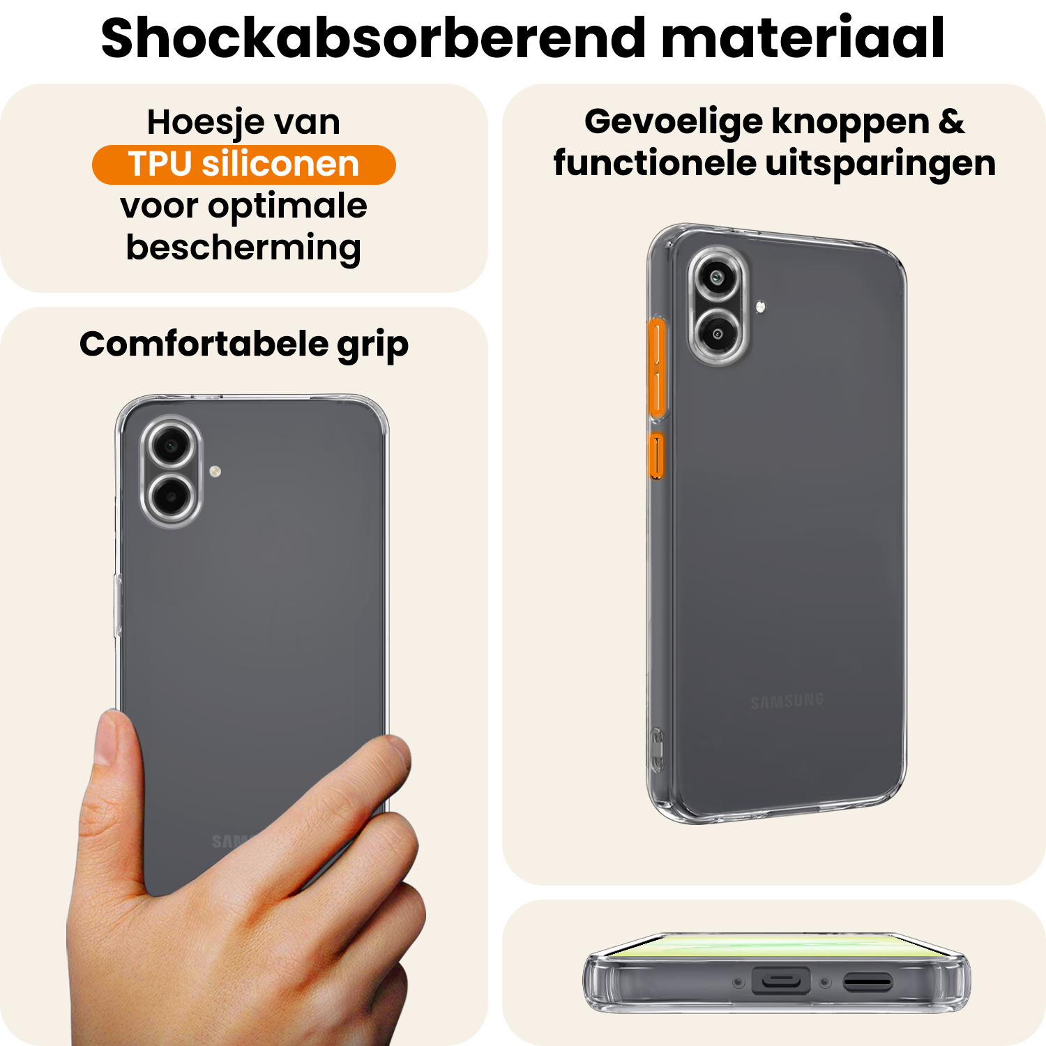 Nomfy Nomfy Samsung Galaxy A07 4G Hoesje Siliconen - Transparant