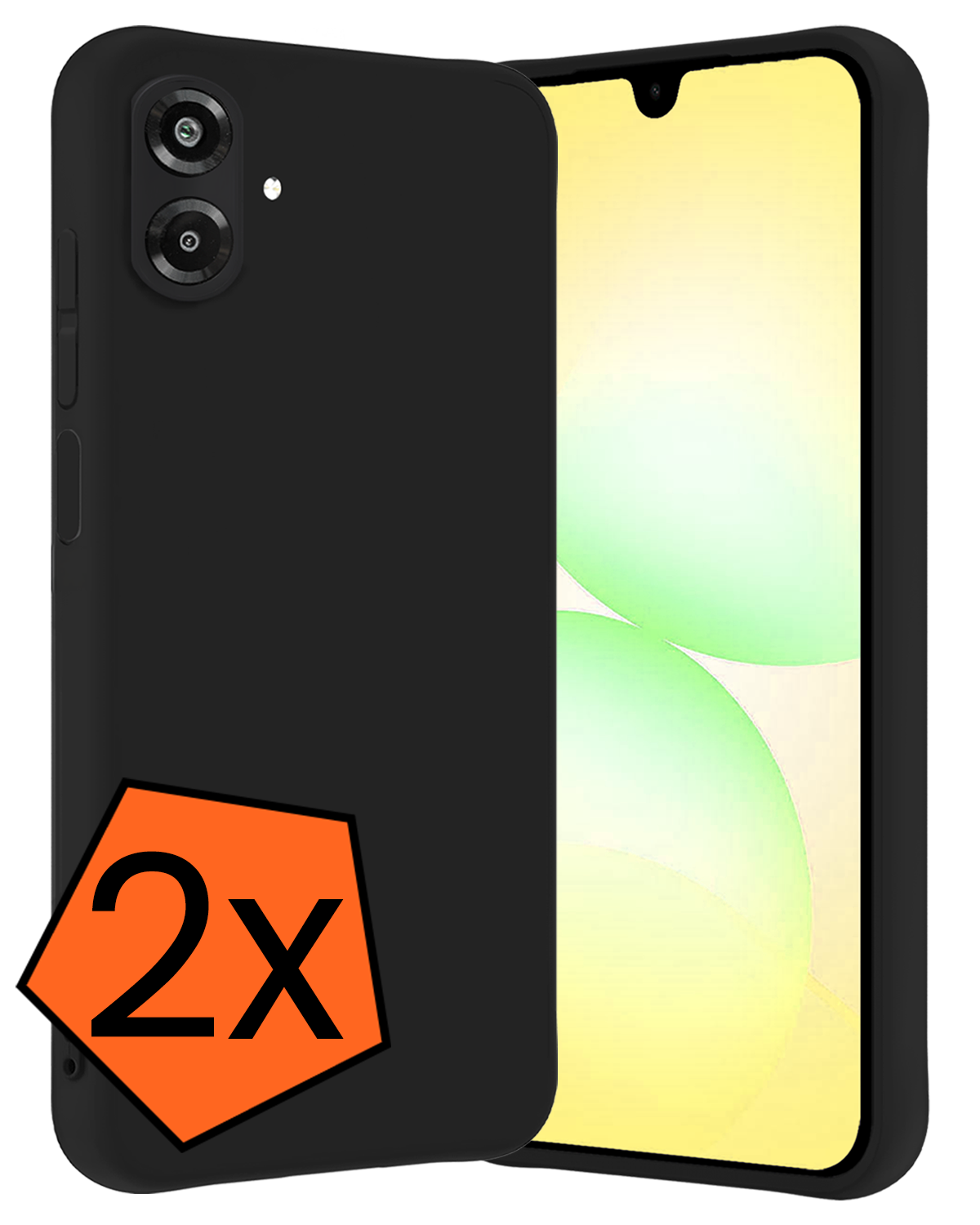 Nomfy Nomfy Samsung Galaxy A07 4G Hoesje Siliconen - Zwart - 2 PACK