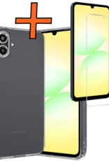 Nomfy Nomfy Samsung Galaxy A07 4G Hoesje Siliconen Met Screenprotector - Transparant