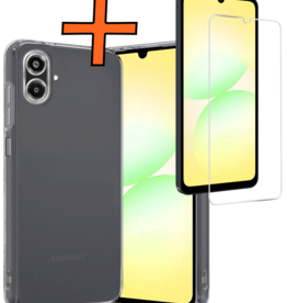 Nomfy Nomfy Samsung Galaxy A07 4G Hoesje Siliconen Met Screenprotector - Transparant