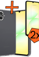 Nomfy Nomfy Samsung Galaxy A07 4G Hoesje Siliconen Met 2x Screenprotector - Transparant