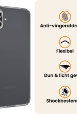 Nomfy Nomfy Samsung Galaxy A07 4G Hoesje Siliconen Met 2x Screenprotector - Transparant